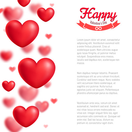 Valentine greeting card with red paper heartのイラスト素材