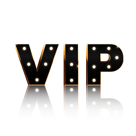 Vip text on white background shiny glamorous vector illustrationのイラスト素材