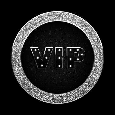 Silver VIP vector illustrationのイラスト素材