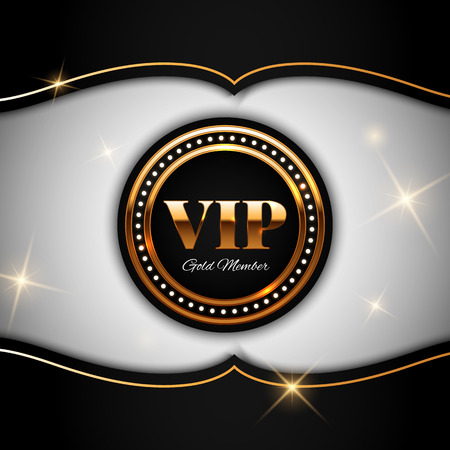 Gold VIP vector illustrationのイラスト素材