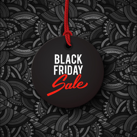 Black friday sale vector illustration advertising bannerのイラスト素材