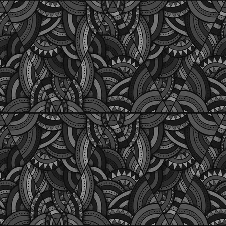 Seamless decorative ethnic pattern design. Vector texture for wallpapers, pattern fills, web page backgroundsのイラスト素材