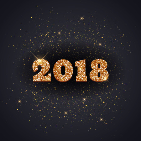 Merry Christmas and Happy New Year vector card designのイラスト素材