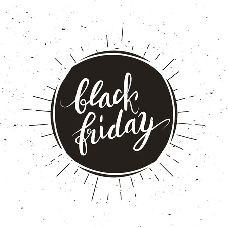 Black friday big sale advertisement, banner, emblem, calligraphic text, vector illustrationのイラスト素材