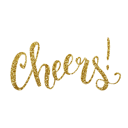 Cheers calligraphic text design, vector illustrationのイラスト素材