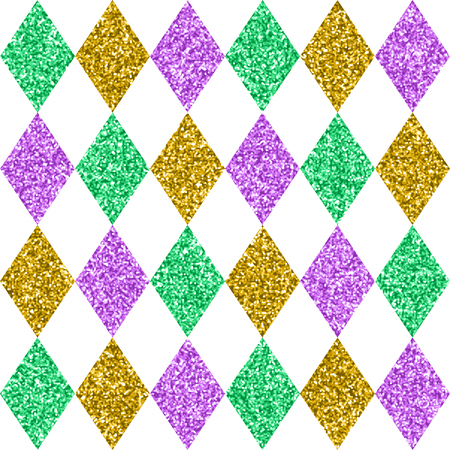 Mardi Gras colors seamless pattern design, texture for wallpapers, fabric, wrap, web page backgrounds, vector illustrationのイラスト素材