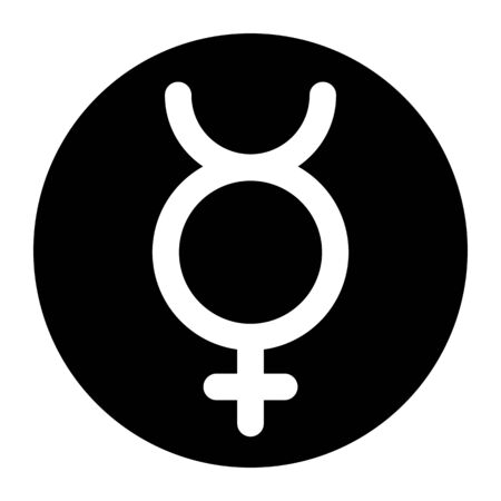 Mercury symbol, planet sign icon, vector illustrationのイラスト素材
