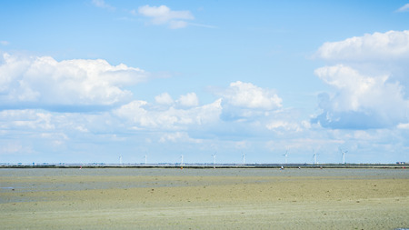 Wind turbines on the beach