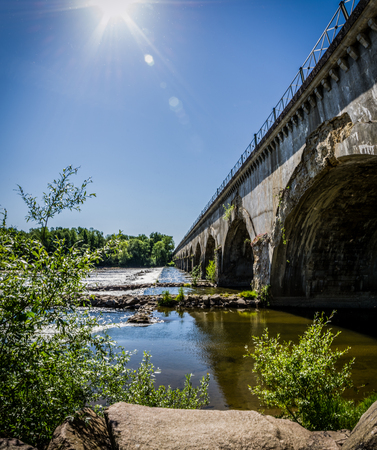 Bridge over riverの写真素材