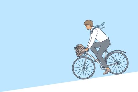 Cycling, business, weekend, sport, activitity conceptのイラスト素材