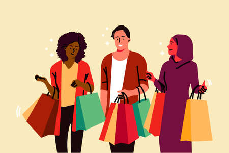 Shopping, hobby, friendship, commerce, sale conceptのイラスト素材