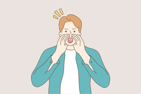 Communication, emotion, face, expression, advertising, promotion concept.のイラスト素材