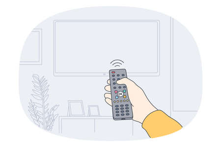 Remote control and entertainment conceptのイラスト素材