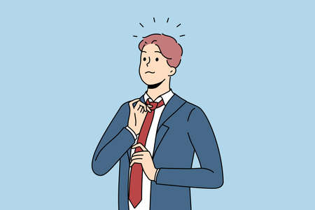 Self-confident businessman in suit and tieのイラスト素材