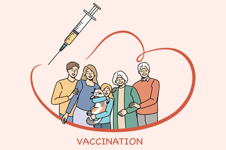 Vaccination and medical protection concept.のイラスト素材