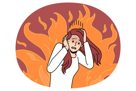 Panic stress and mental problems conceptのイラスト素材