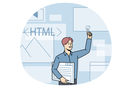 Computer programming and html conceptのイラスト素材
