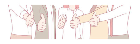 Excited about Thumbs Up Collaboration and the ongoing support it brings to all involvedのイラスト素材