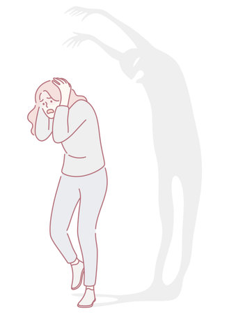 The Representation of Anxiety and Fear Through Abstract Artistic Expression and Designのイラスト素材