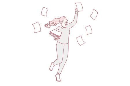 Multi tasking and work conceptのイラスト素材