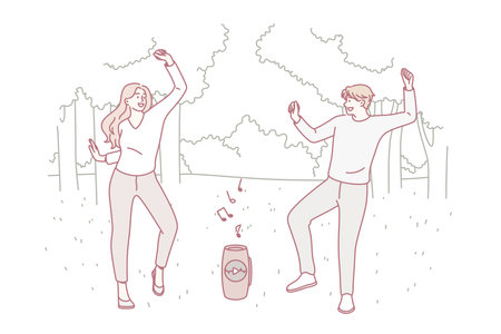 Having fun and entertainment concept.のイラスト素材