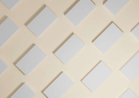 Light beige, pastel orange, 3D render minimal, simple, modern top view flat lay product display from...
