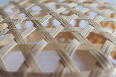 Bamboo weave pattern, selective focus.の写真素材