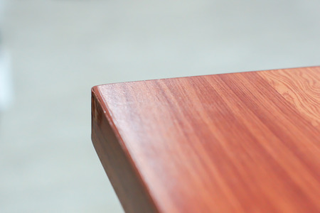 Corner of wood tableの写真素材