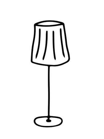 Vector illustration of floor lamp.のイラスト素材