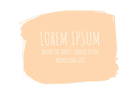 abstract painted textured brush strokes banners, templates in orange pastel colors. Vectorのイラスト素材