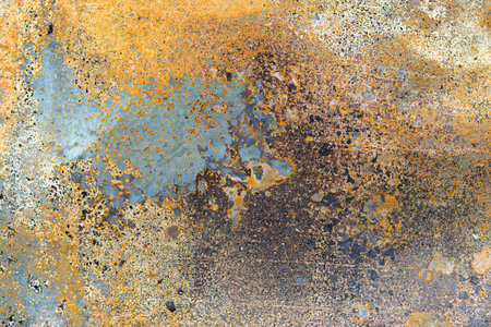 Texture of rusty iron. Rust on sheet of metal. Rust stains on surface. Abstract background. Pattern...