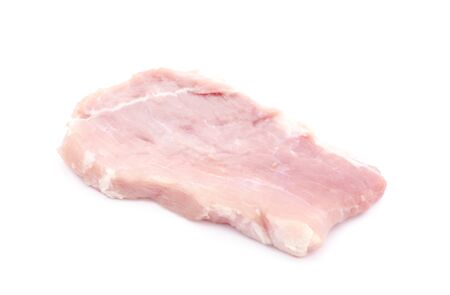 Raw meat steak isolated on a white background.の写真素材