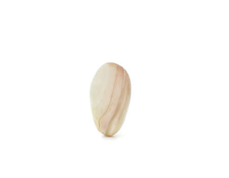 Two green onyx stones isolated white background.