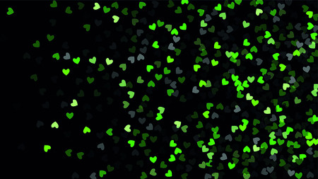 Beautiful confetti hearts falling on background. Invitation template background design, greeting card, poster. Valentine day. Vector illustrationのイラスト素材