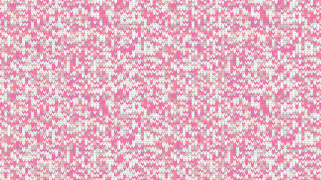 Knitting Melange Texture. Winter Sweater Holiday Design. Knit Background with Empty Space for Text. Vector Knitting Camouflage Patternのイラスト素材