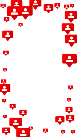 Follow Icon. Notifications with Followers.  Rating Scale Elements of Design for Web, Advertisement,...