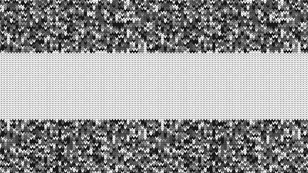 Knitted Stitch Seamless Pattern with Empty Space for Text.のイラスト素材