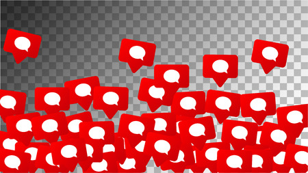 Social Media Marketing. Comment Icons. Rating Scale Elements for web design advertisementのイラスト素材