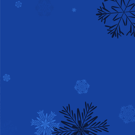 Beautiful Background with Falling Snowflakes. 
Element of Design with Snow for a Postcard, Invitation Card, Banner, Flyer. Vector Falling Snowflakes. Vector Snowflakes Backgroundのイラスト素材