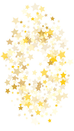 random falling golden stars