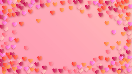 Hearts Falling Down. Illustration with Beautifull Hearts for your Design. Wedding Background for Greeting Card, Invitation or Banner.

 Vector illustration.のイラスト素材