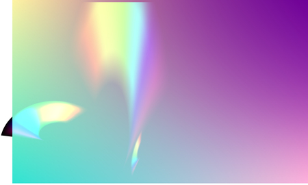 Vector Rainbow Gradient with Sunshine Glare.  Iridescent Background. Holographic Light Glitch...