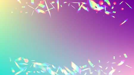 Holographic Light Glitch Effect. Iridescent Background. 
Vector Rainbow Gradient with Sunshine Glare.  
Mesh Holographic Foil. Trendy Hologram Vector Background. Creative Festive Backdrop.のイラスト素材