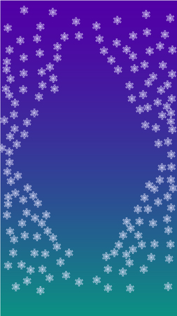 Vector Falling Snowflakes on a Blue Backgroundのイラスト素材