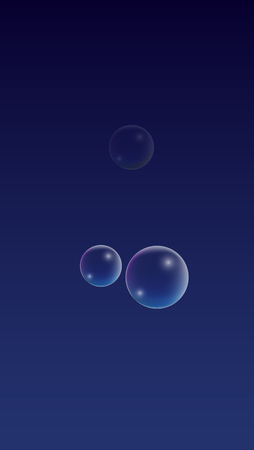 Soap bubbles with Rainbow Reflection. Set of Realistic Water or Soap Bubbles for Your Design....