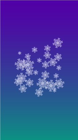 Beautiful Christmas Background with Falling Snowflakesのイラスト素材