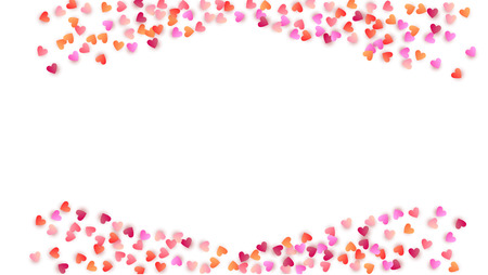 Love Background with Paper Hearts. Illustration with Love Heart for your Design. Valentines Background for Greeting Card, Invitation, Banner, Wallpaper, Flyer Vector illustration.のイラスト素材