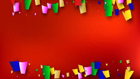 Festival Confetti Background. Many Falling Festival Confetti for Your Design.
Festive Vector Illustration. Invitation Card, Poster, Flyer. Holiday Decoration Isolated Elements on Background.のイラスト素材