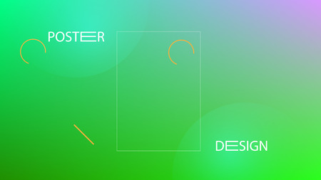 Colorful Background with Simple Geometric Shape. Holographic Colour Gradient. Trendy Abstract Background. Vector Illustration.のイラスト素材