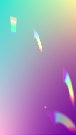 Vector Rainbow Gradient with Sunshine Glare.  Iridescent Background. Holographic Light Glitch...